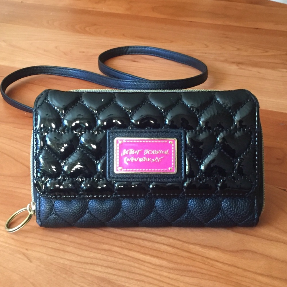 Betsy Johnson black mini crossbody